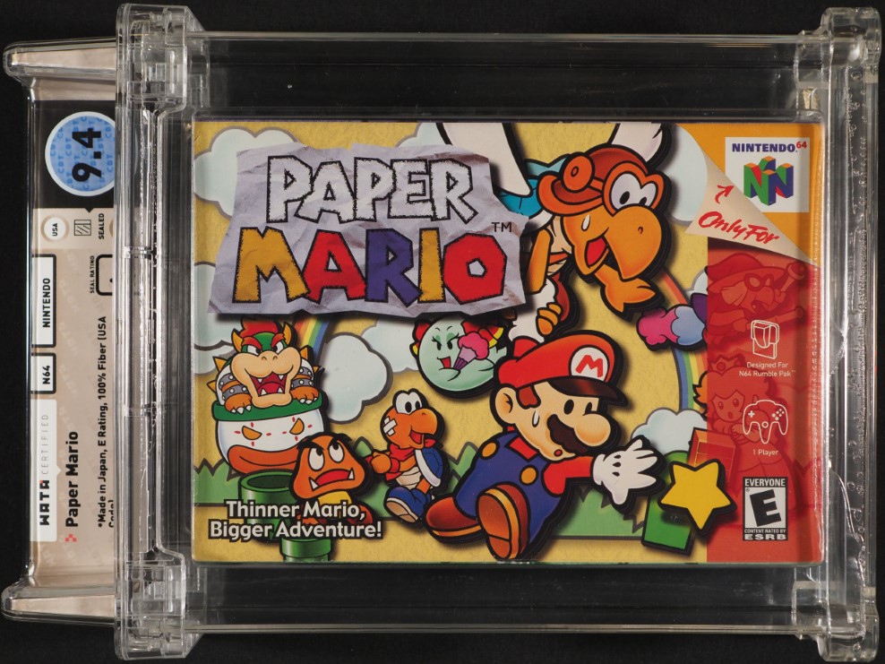 2000 Nintendo 64 N64 Paper Mario WATA 9.4 A+ on Fanatics Collect