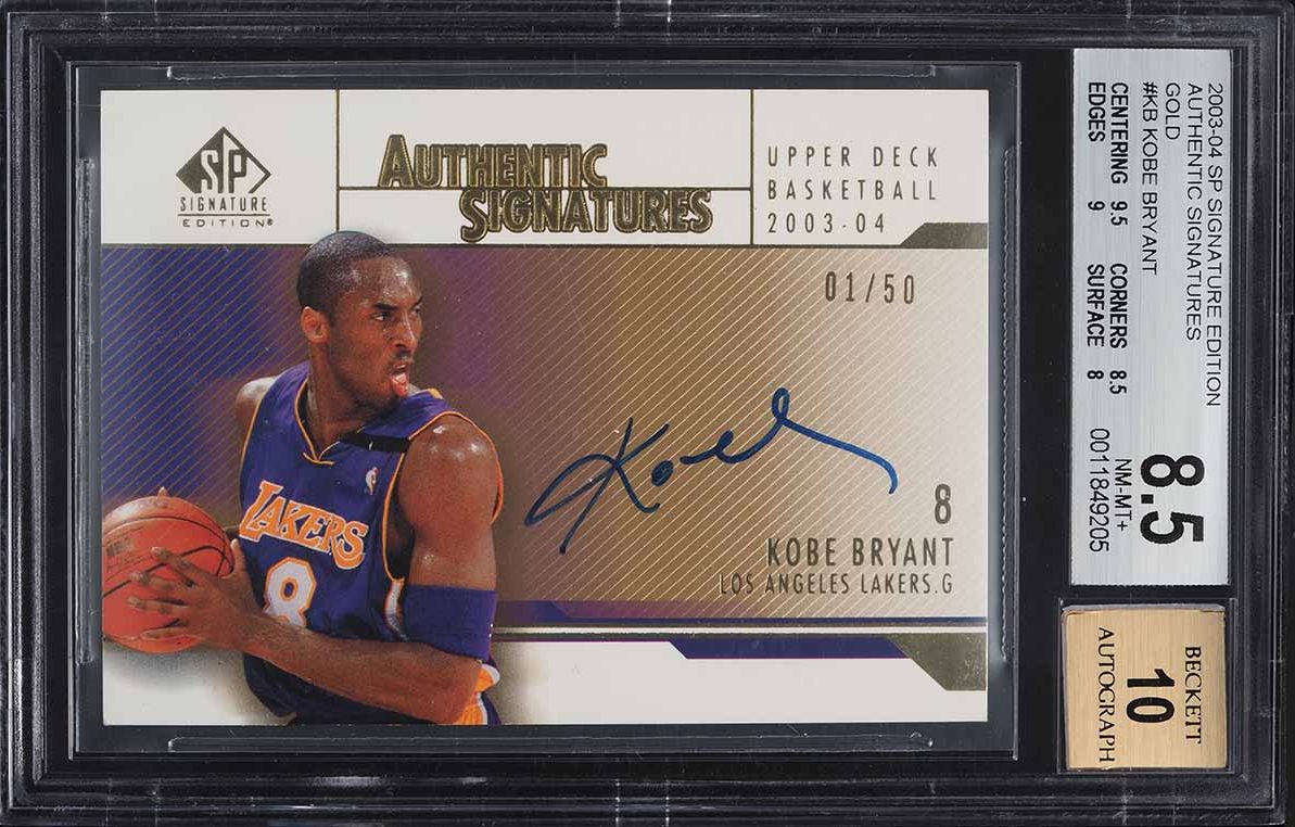 2003 SP Signature Edition Gold Kobe Bryant AUTO 1/50 #KB BGS 8.5 NM-MT+