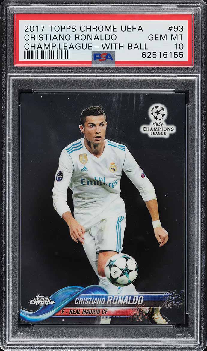 2017 Topps Chrome UEFA Champions League Cristiano Ronaldo #93 PSA
