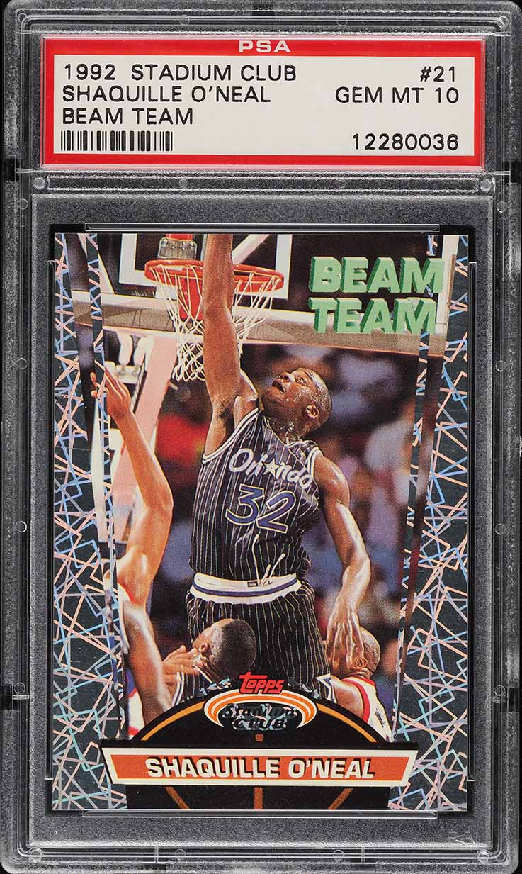 1992 Stadium Club Beam Team Shaquille O'Neal ROOKIE #21 PSA 10 GEM MINT