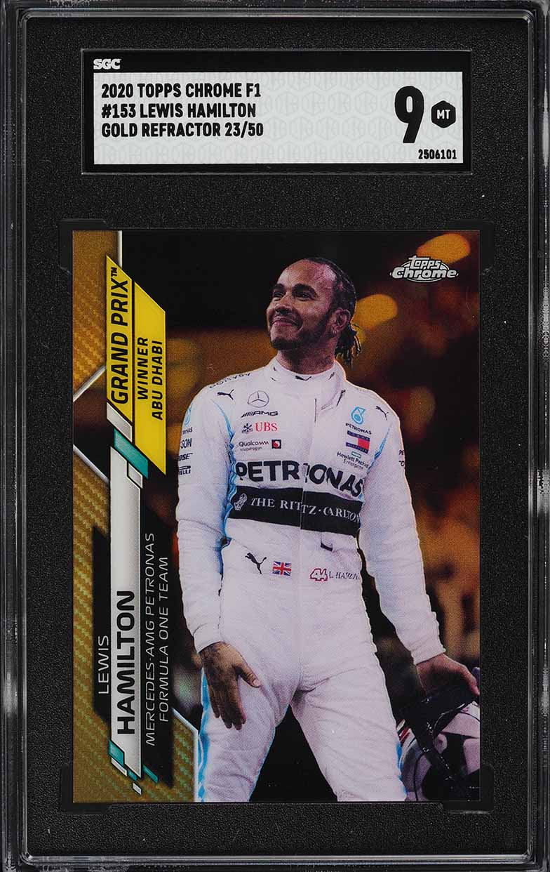 2020 Topps Chrome Formula 1 Sapphire Edition Lewis Hamilton #1 PSA