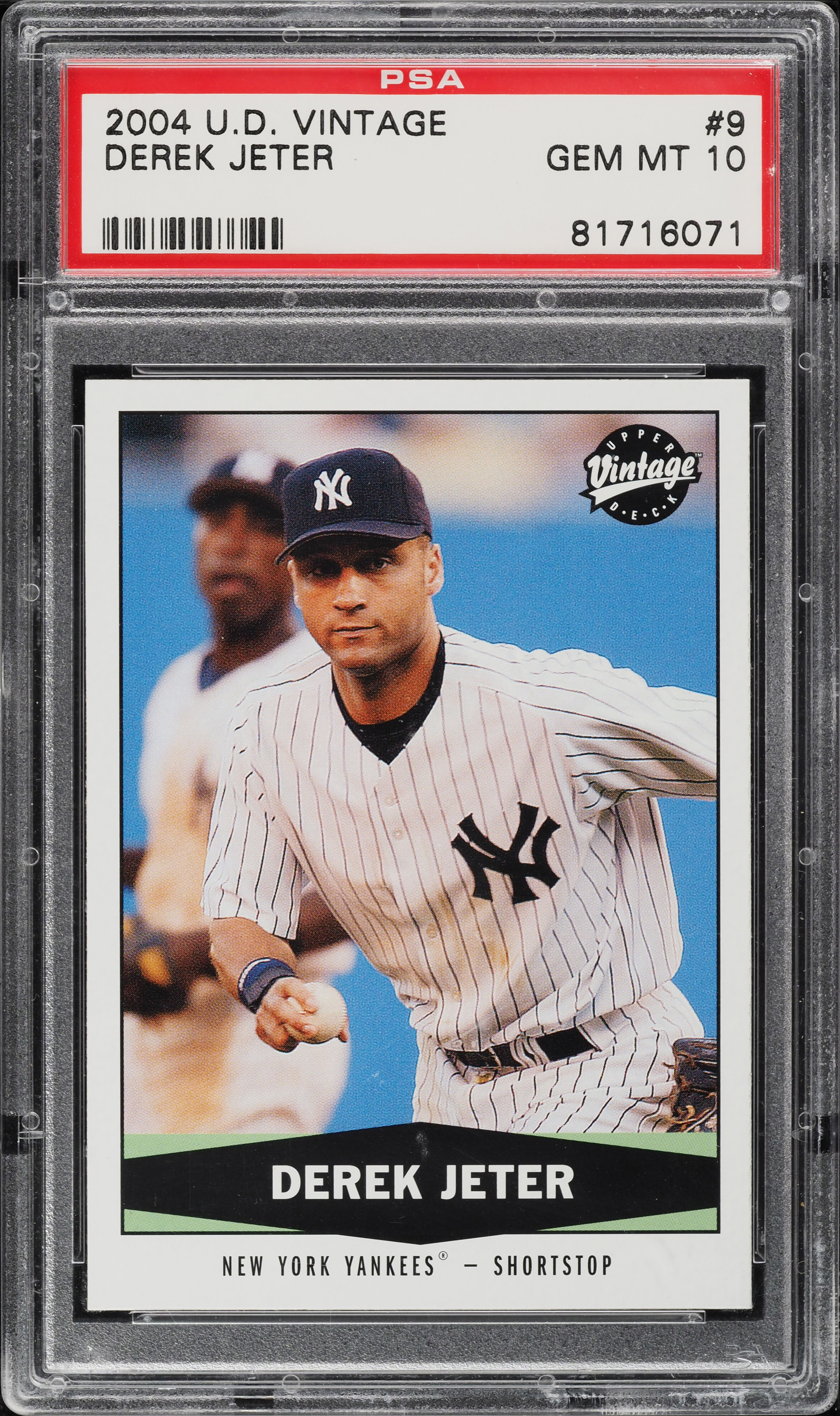 2004 Upper Deck Vintage Derek Jeter #9 PSA 10 GEM MINT on Fanatics