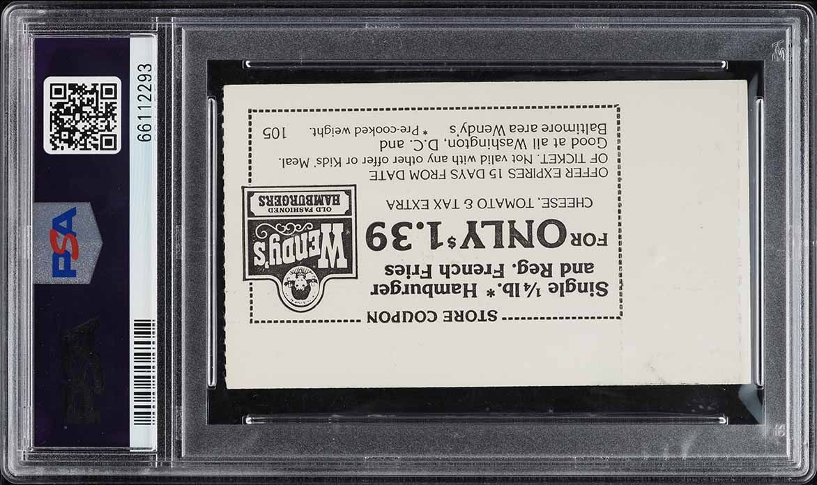 1985 Washington Bullets Ticket Stub Michael Jordan Rookie Season