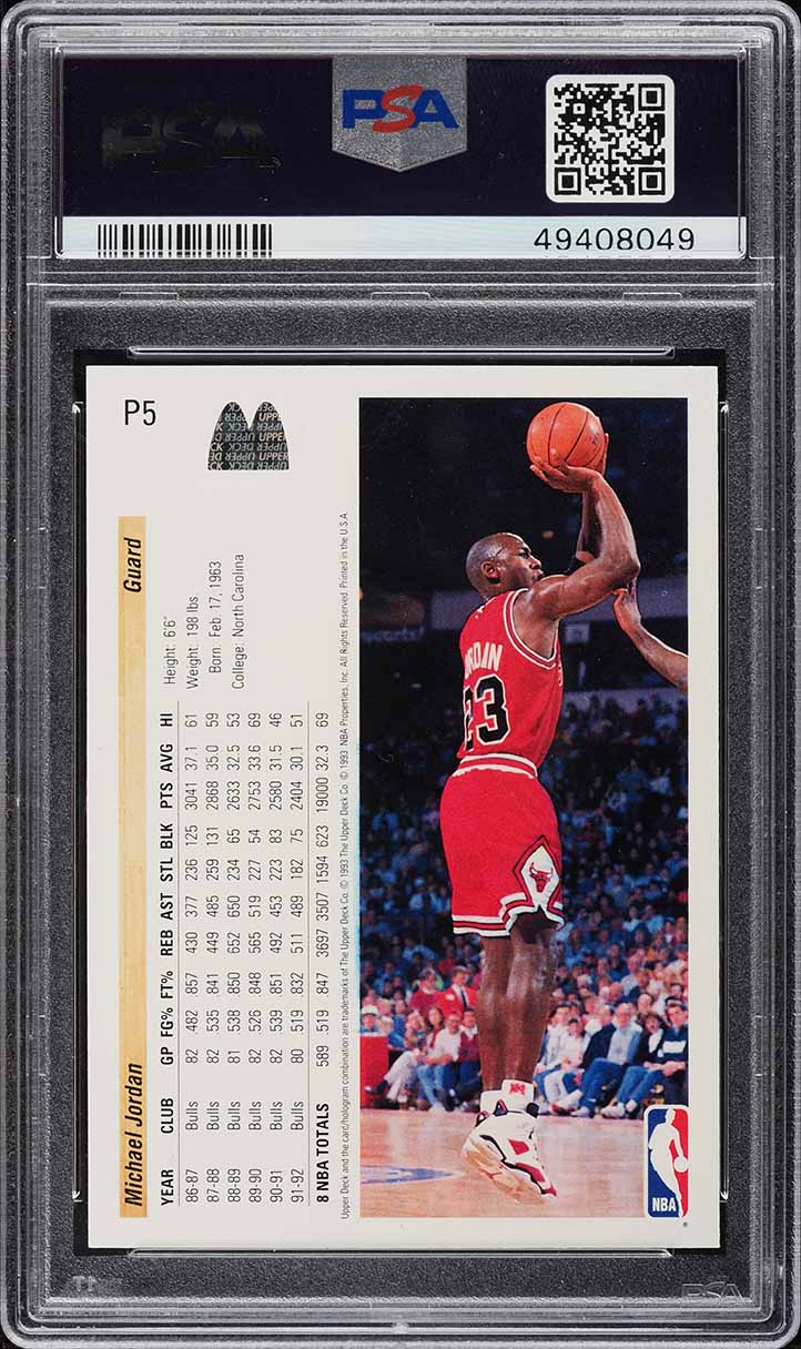 1992 Upper Deck McDonald's Michael Jordan #P5 PSA 10 GEM MINT