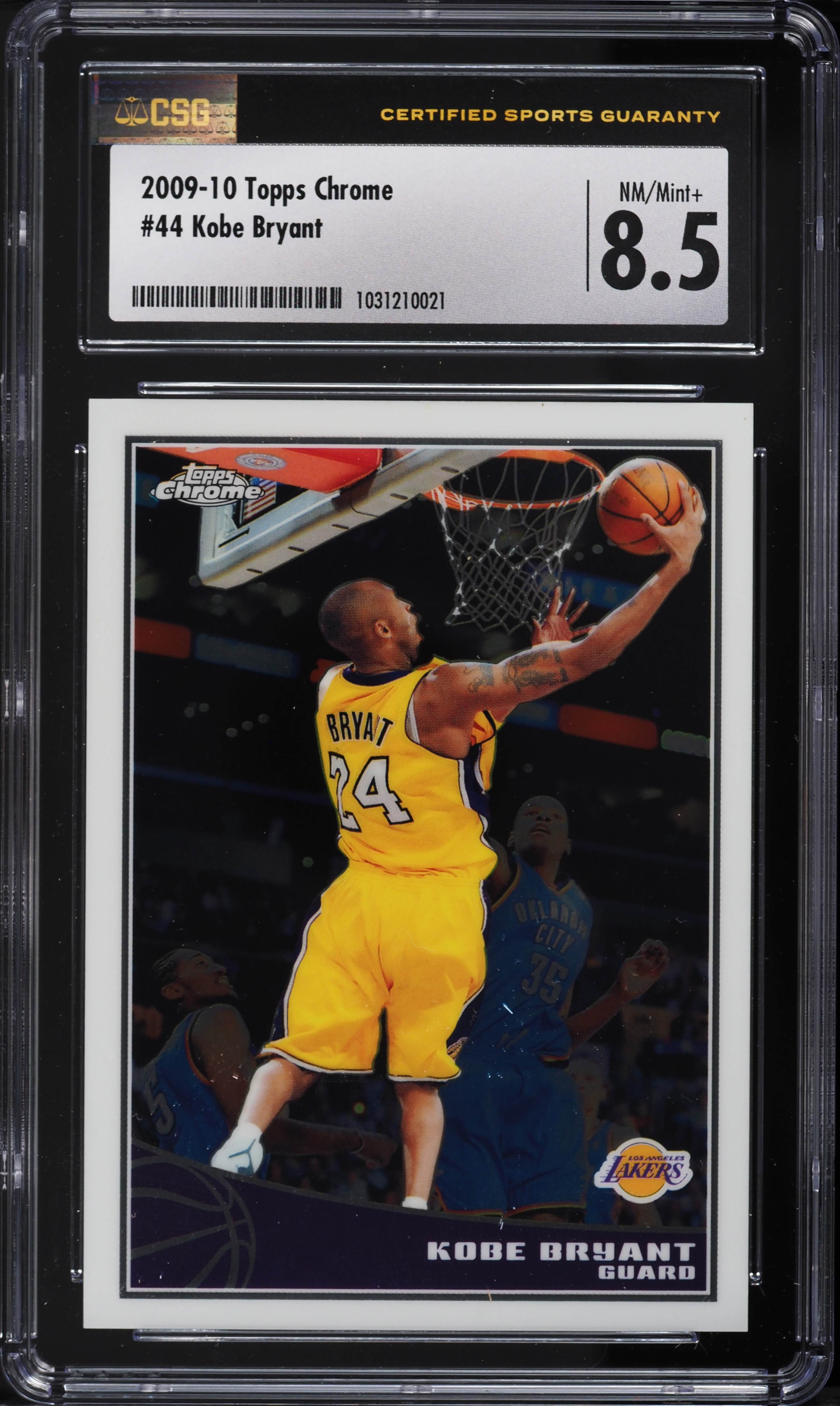 その他 NBA 08-09 topps chrome Kobe Bryant 2009 Topps Chrome Kobe Bryant #44 CSG 8.5 NM-MT+ on Fanatics Collect