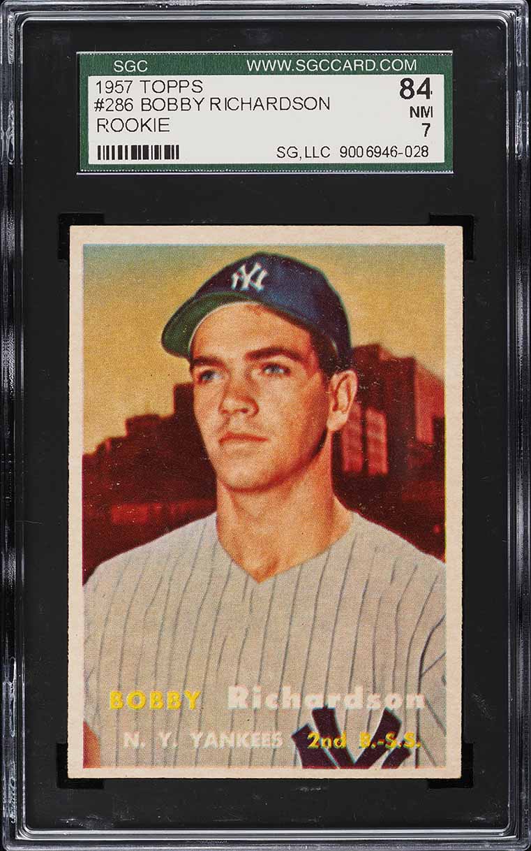 1957 Topps Bobby Richardson ROOKIE #286 SGC 7 NRMT