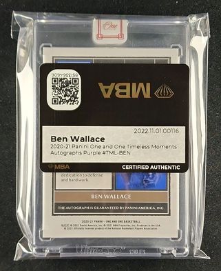 その他 UD Ben Wallace auto card UD Ben Wallace auto card