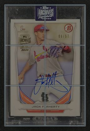 2020 Topps Archives Signature Series Jack Flaherty AUTO /57 #DP30 MBA AUTH