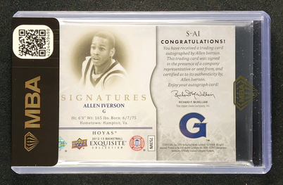 2012 Exquisite Collection Signatures Allen Iverson AUTO /30 #S-AI MBA AUTH
