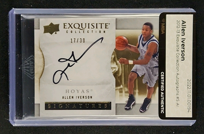 2012 Exquisite Collection Signatures Allen Iverson AUTO /30 #S-AI MBA AUTH