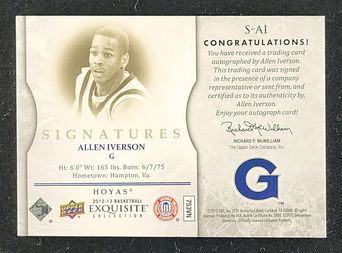 2012 Exquisite Collection Signatures Allen Iverson AUTO /30 #S-AI MBA AUTH
