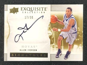 2012 Exquisite Collection Signatures Allen Iverson AUTO /30 #S-AI MBA AUTH