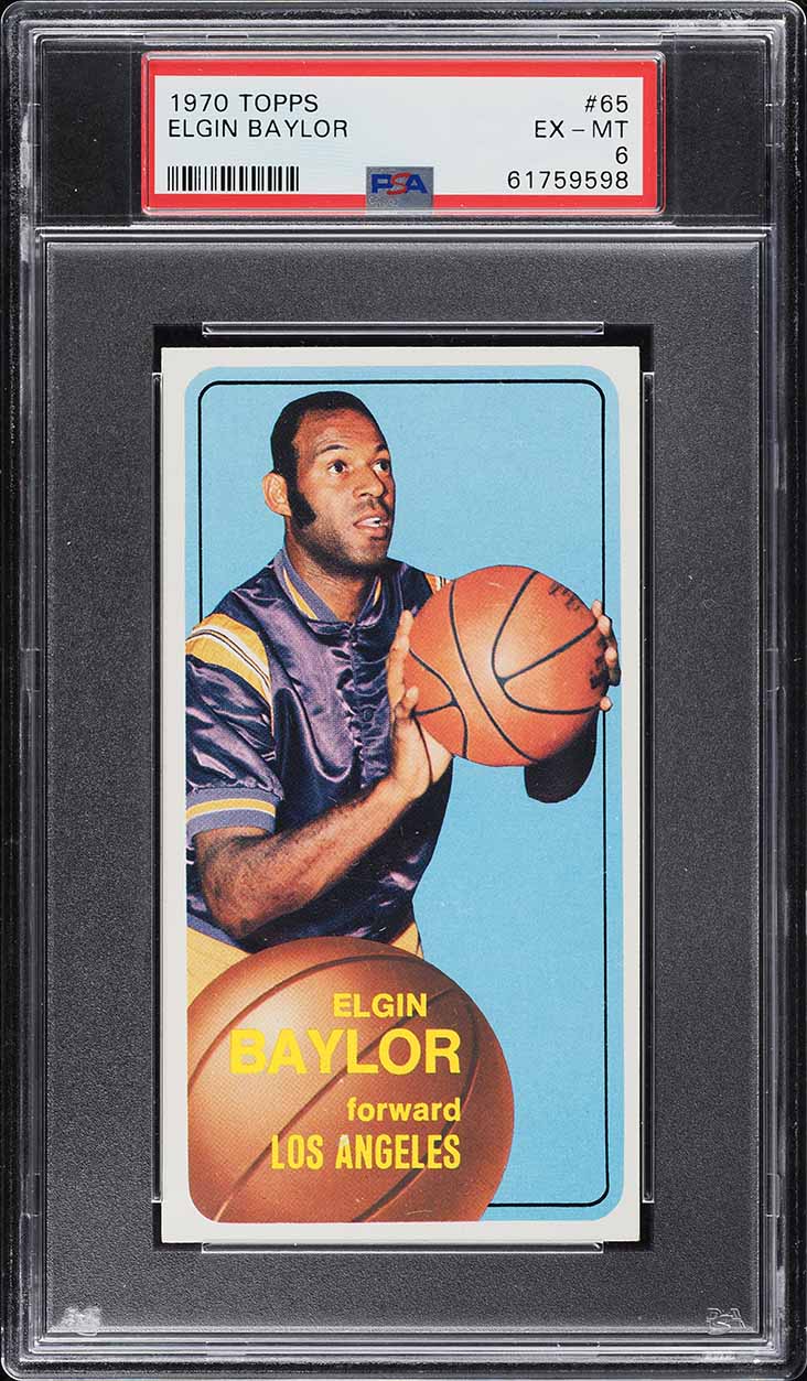 1970 Topps Basketball Elgin Baylor #65 PSA 6 EXMT