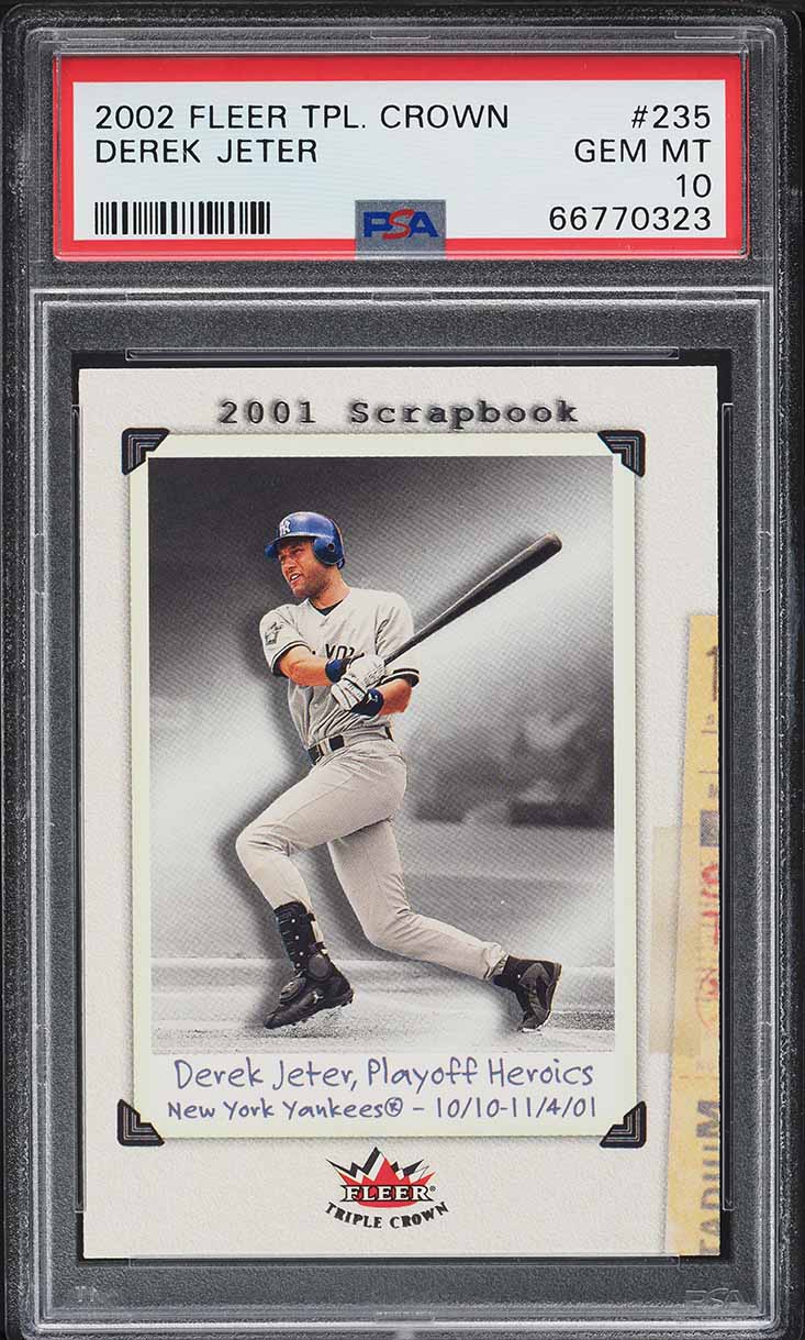 2002 Fleer Triple Crown Derek Jeter #235 PSA 10 GEM MINT