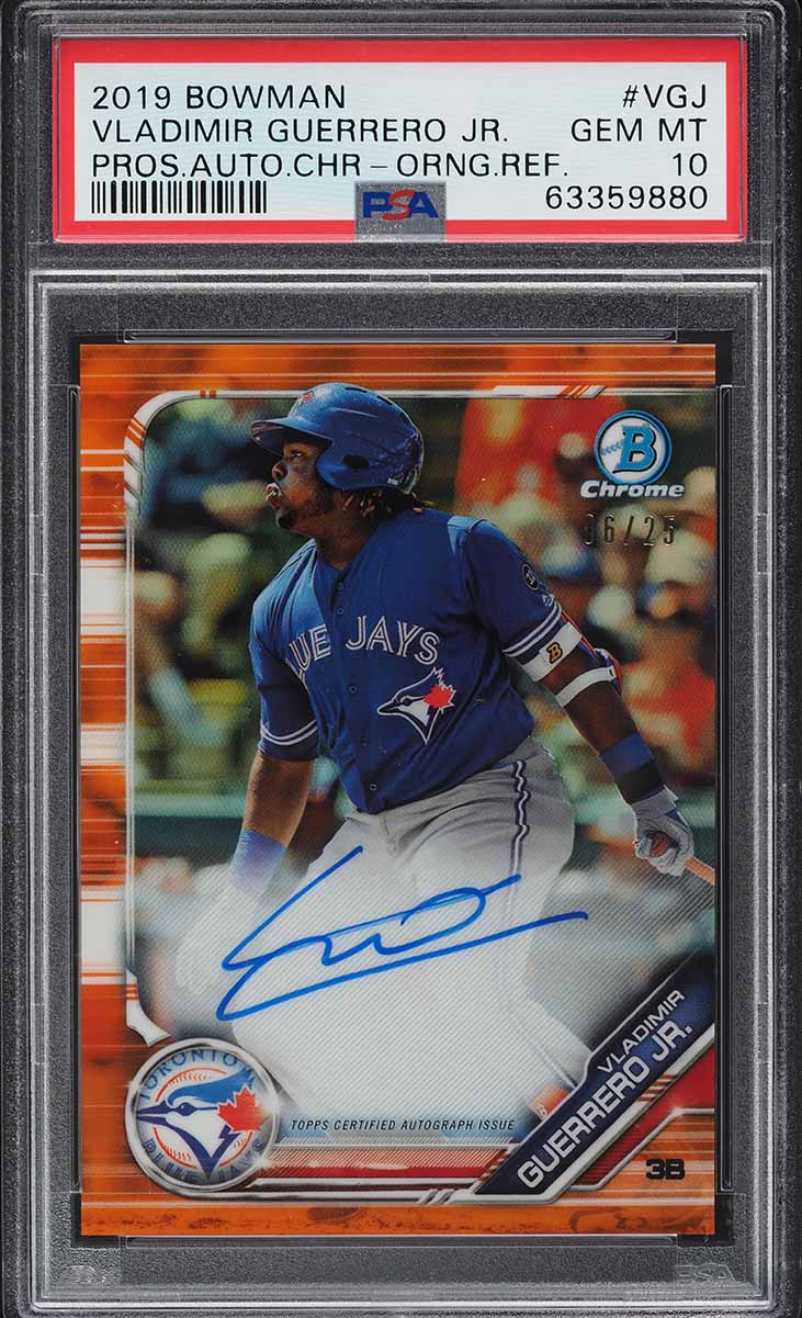 2019 Bowman Chrome Orange Refractor Vladimir Guerrero Jr. ROOKIE 