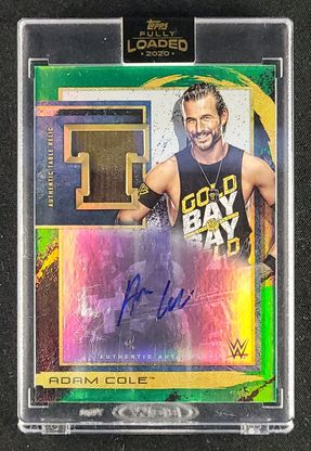 2020 Topps WWE Fully Loaded Table Relics Adam Cole PATCH AUTO /50 #T-AC MBA AUTH