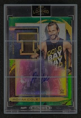 2020 Topps WWE Fully Loaded Table Relics Adam Cole PATCH AUTO /50 #T-AC MBA AUTH