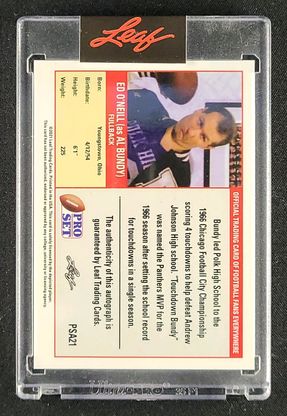 2021 Leaf Pro Set Autographs Al Bundy Ed O'Neill AUTO /99 #PSA21 MBA AUTH