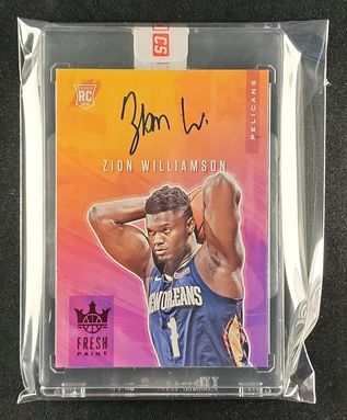 2019 Court Kings Fresh Paint Ruby Zion Williamson RC AUTO /49 #FP-ZWL MBA AUTH