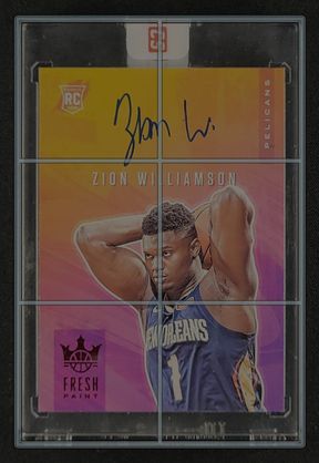 2019 Court Kings Fresh Paint Ruby Zion Williamson RC AUTO /49 #FP-ZWL MBA AUTH
