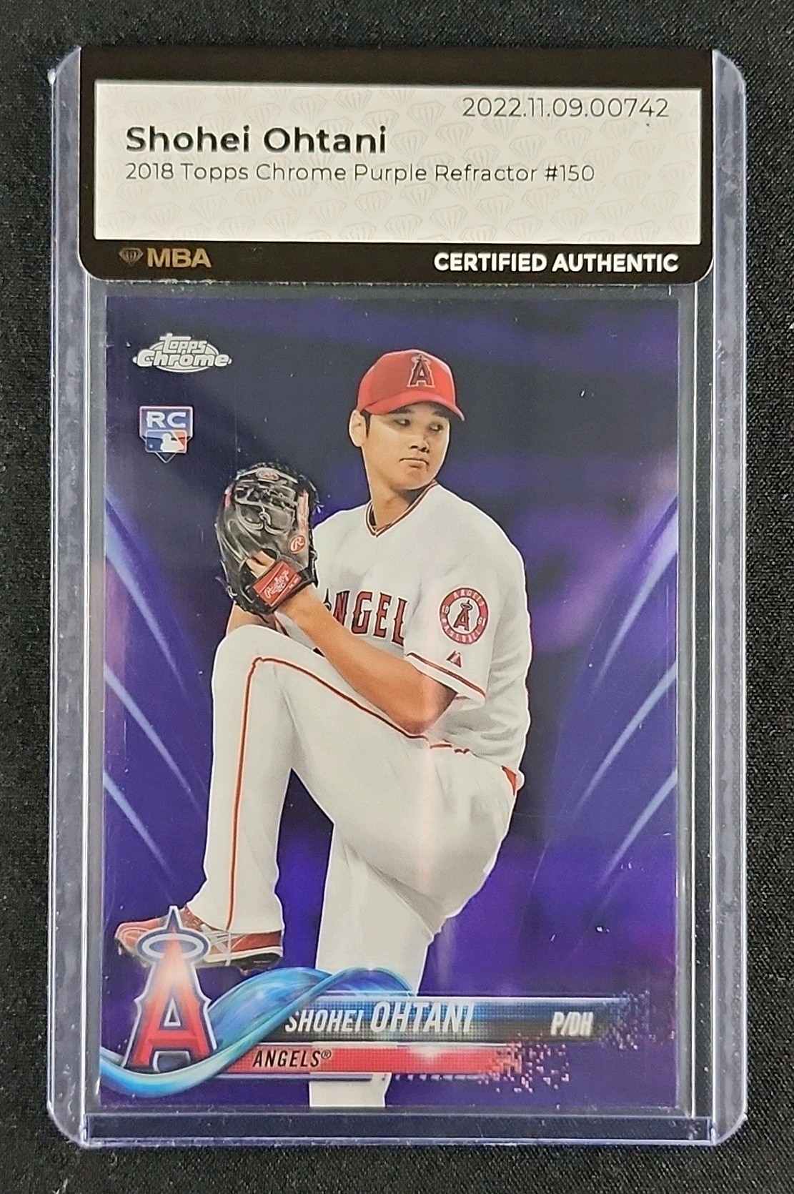2018 Topps Chrome Purple Refractor Shohei Ohtani ROOKIE /299 #150