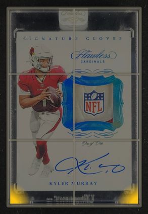 2019 Panini Flawless Gloves Platinum Kyler Murray ROOKIE PATCH AUTO 1/1 MBA AUTH