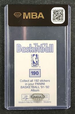 1991 Panini Stickers Michael Jordan #190 MBA AUTH