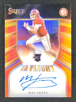 2021 Panini Chronicles Draft Select In Flight Mac Jones ROOKIE AUTO /25 MBA AUTH