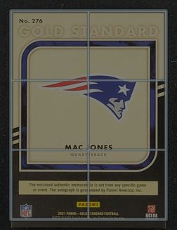 2021 Panini Gold Standard Triple Mac Jones ROOKIE PATCH AUTO /49 #276 MBA AUTH