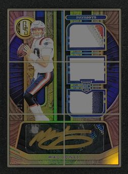 2021 Panini Gold Standard Triple Mac Jones ROOKIE PATCH AUTO /49 #276 MBA AUTH
