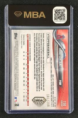 2018 Topps Chrome Purple Refractor Shohei Ohtani ROOKIE /299 #150