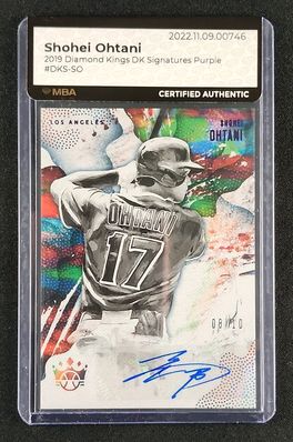2019 Diamond Kings DK Signatures Purple Shohei Ohtani AUTO /10 #DKS-SO MBA AUTH