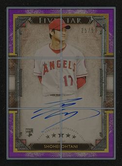 2018 Topps Five Star Purple Shohei Ohtani ROOKIE AUTO /50 #FSA-SO MBA AUTH