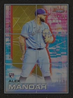 2021 Bowman's Best Gold Refractor Alek Manoah ROOKIE /50 #28 MBA AUTH