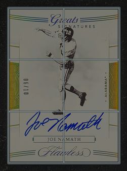 2020 Panini Flawless Collegiate  Gold Joe Namath AUTO /10 #18 MBA AUTH