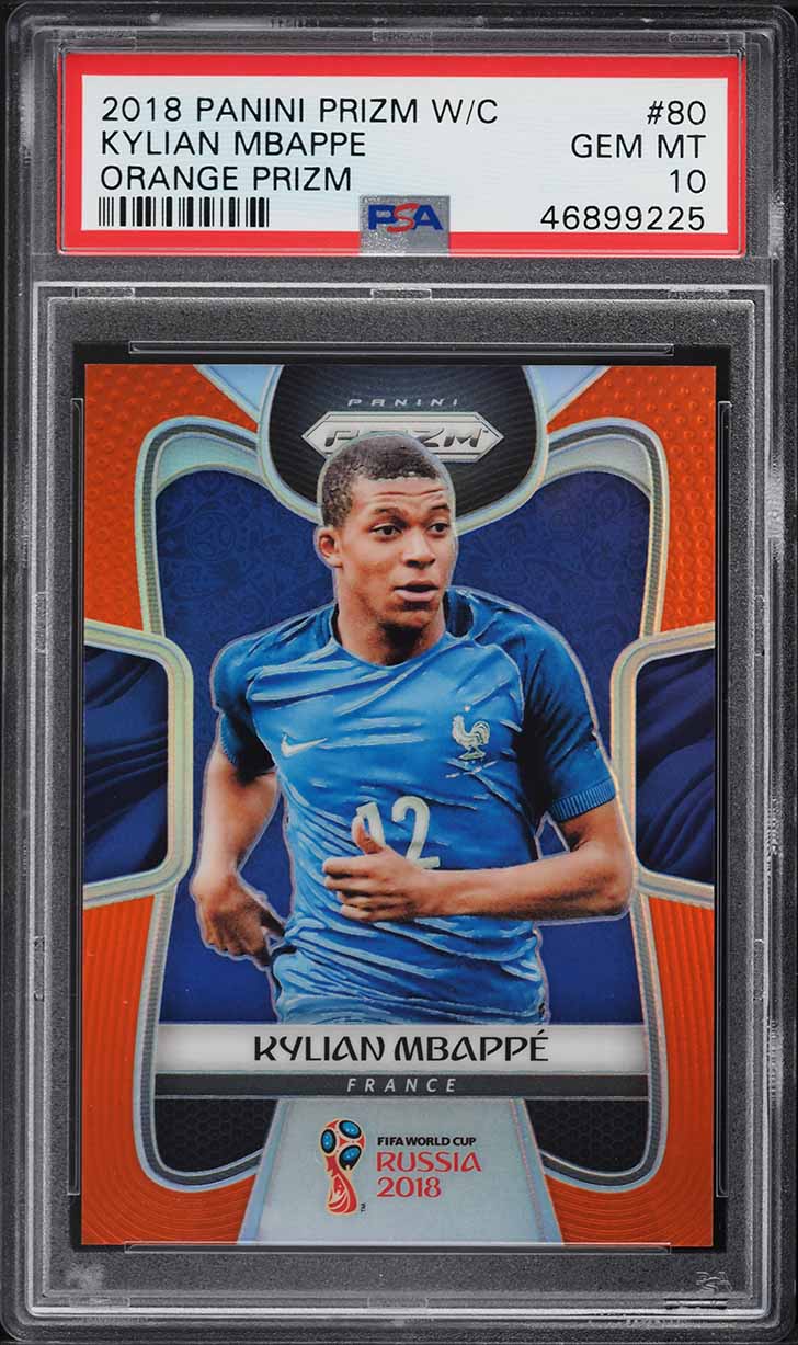 2018 Panini Prizm World Cup Gold Prizms Kylian Mbappe ROOKIE 10/10