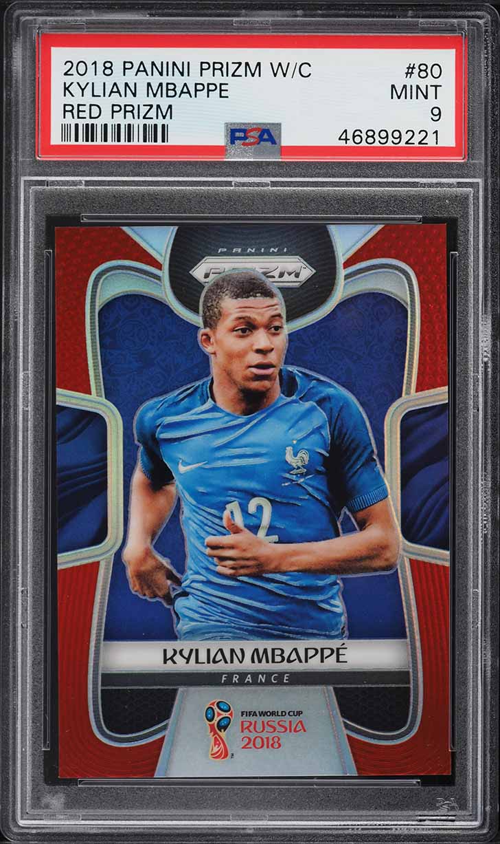 2018 Panini Prizm World Cup Cyrillic Text Kylian Mbappe SSP ROOKIE