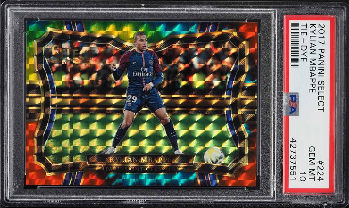 2017 Select Field Level Tie-Dye Prizm Kylian Mbappe ROOKIE /30 #224 PSA 10 GEM