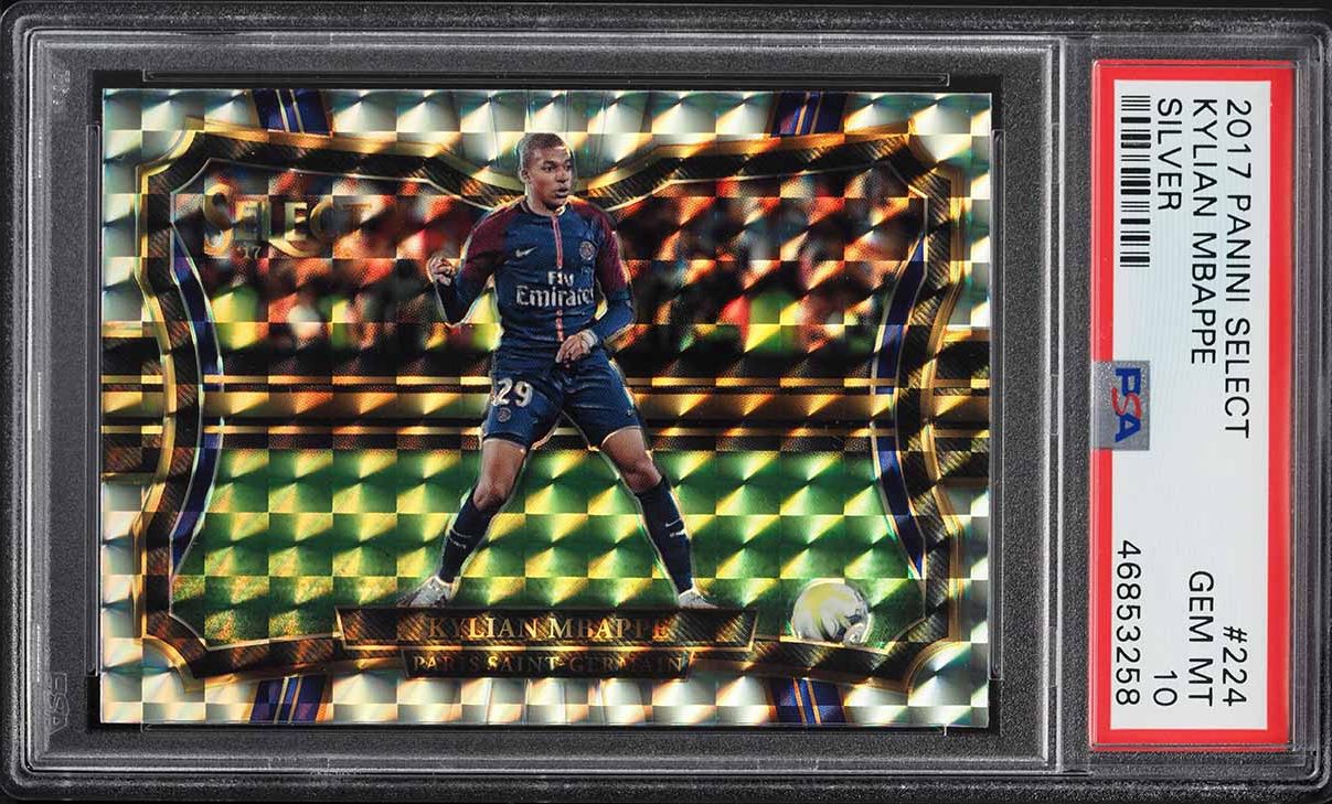 2017 Select Field Level Silver Prizm Kylian Mbappe ROOKIE #224 PSA 