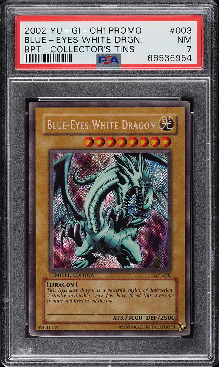 2002 Yu-Gi-Oh! Booster Pack Tin Blue-Eyes White Dragon #BPT-003