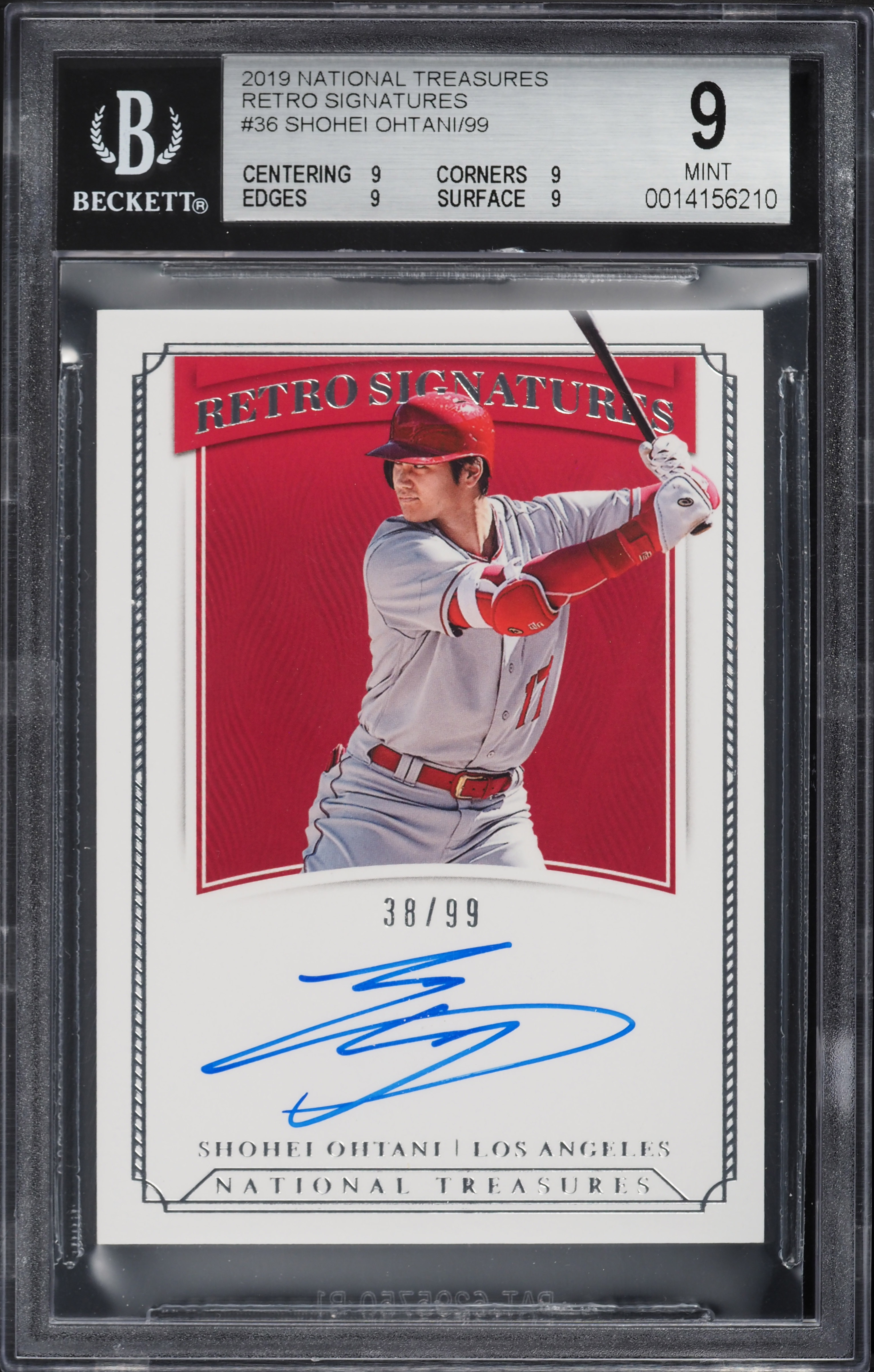 2019 National Treasures Retro Signatures Shohei Ohtani AUTO /99