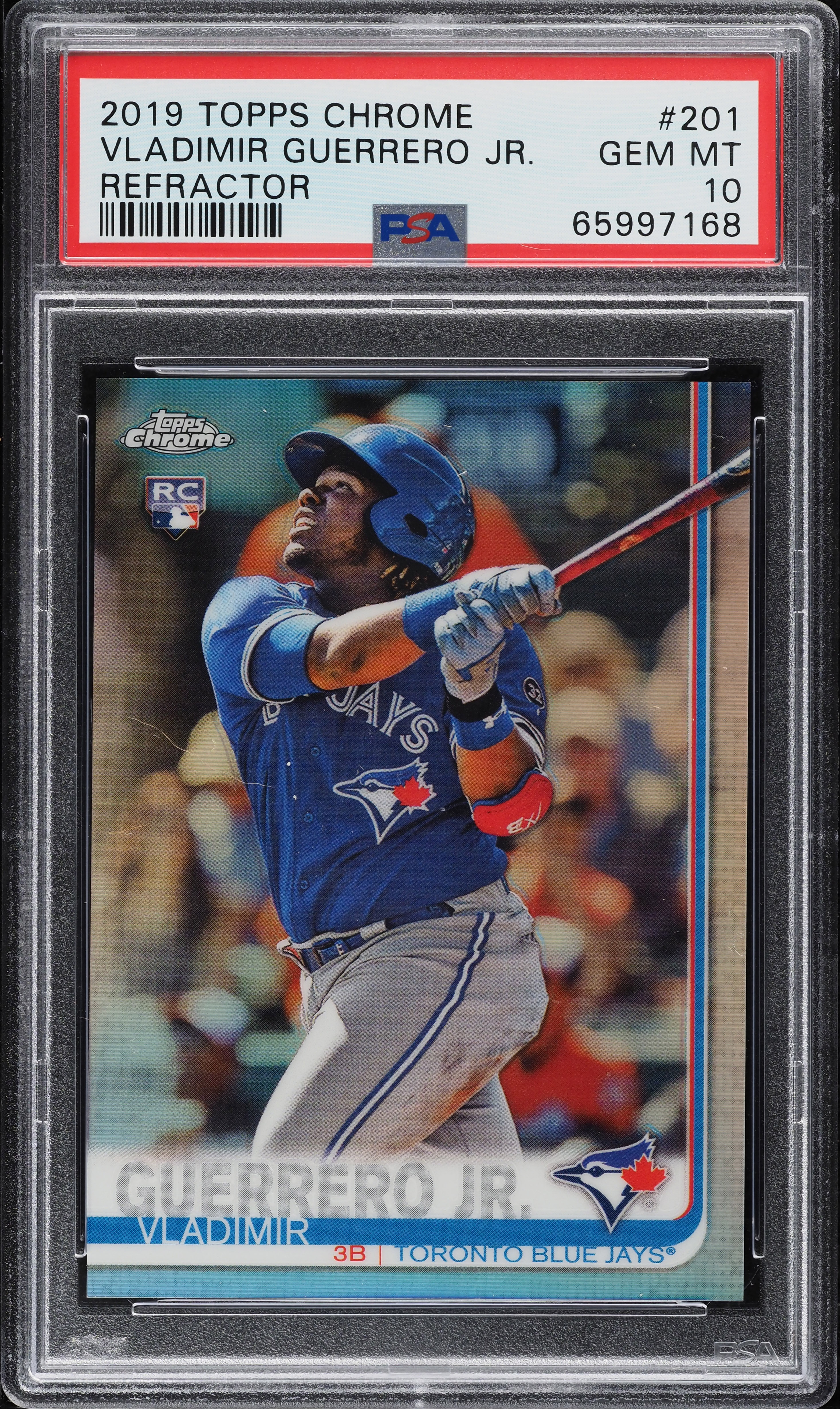 2019 Topps Chrome Refractor Vladimir Guerrero Jr. ROOKIE #201 PSA