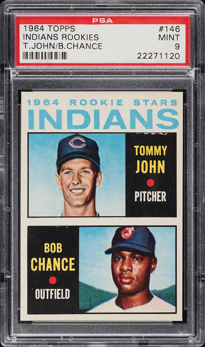 1964 Topps Tommy John ROOKIE #146 PSA 9 MINT