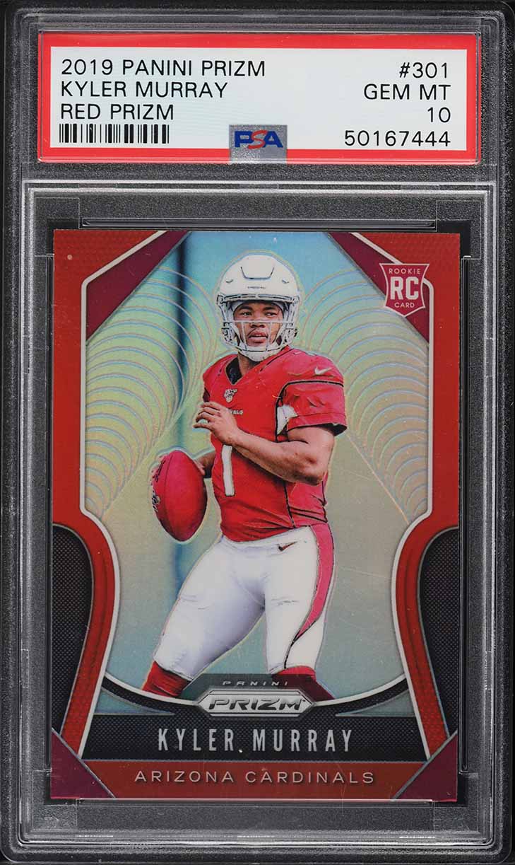 2019 Panini Prizm Red Prizms Kyler Murray ROOKIE #301 PSA 10 GEM