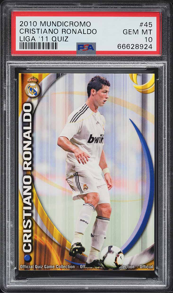 2010 Mundicromo Campeonato Nacional De Liga Quiz Cristiano Ronaldo #45 PSA 10