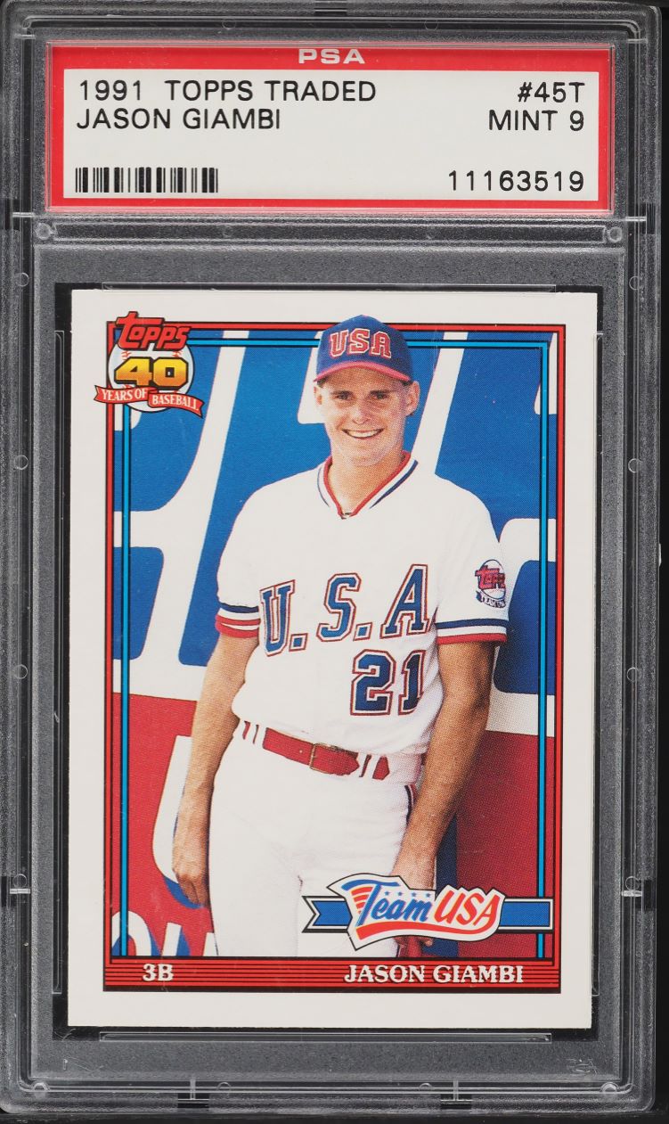 1991 Topps Traded Jason Giambi ROOKIE #45T PSA 9 MINT