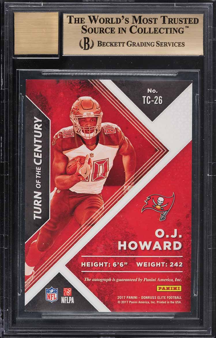 2017 Donruss Elite Turn Of the Century O.J. Howard ROOKIE AUTO /99 #26 BGS 9.5