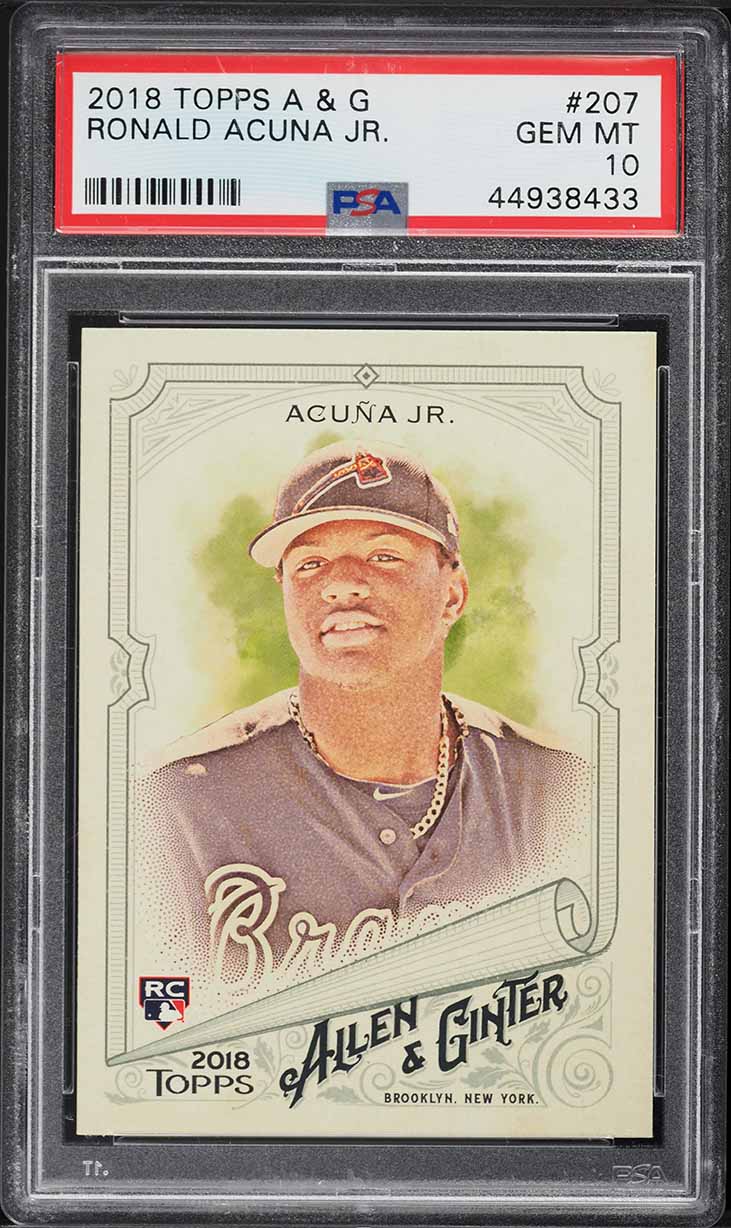 2018 Topps Allen & Ginter Ronald Acuna Jr. ROOKIE #207 PSA 10 GEM MINT