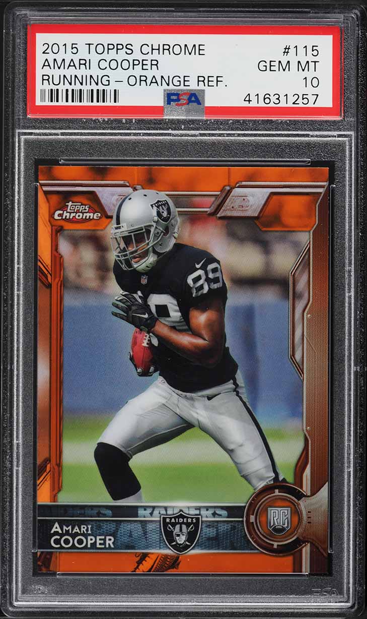 2015 Topps Chrome Orange Refractor Amari Cooper ROOKIE #115 PSA 10 GEM MINT