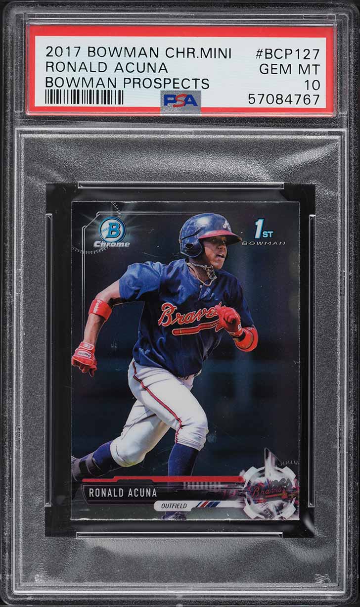 2017 Bowman Chrome Mini Prospects Ronald Acuna Jr. ROOKIE PSA 10 GEM MINT